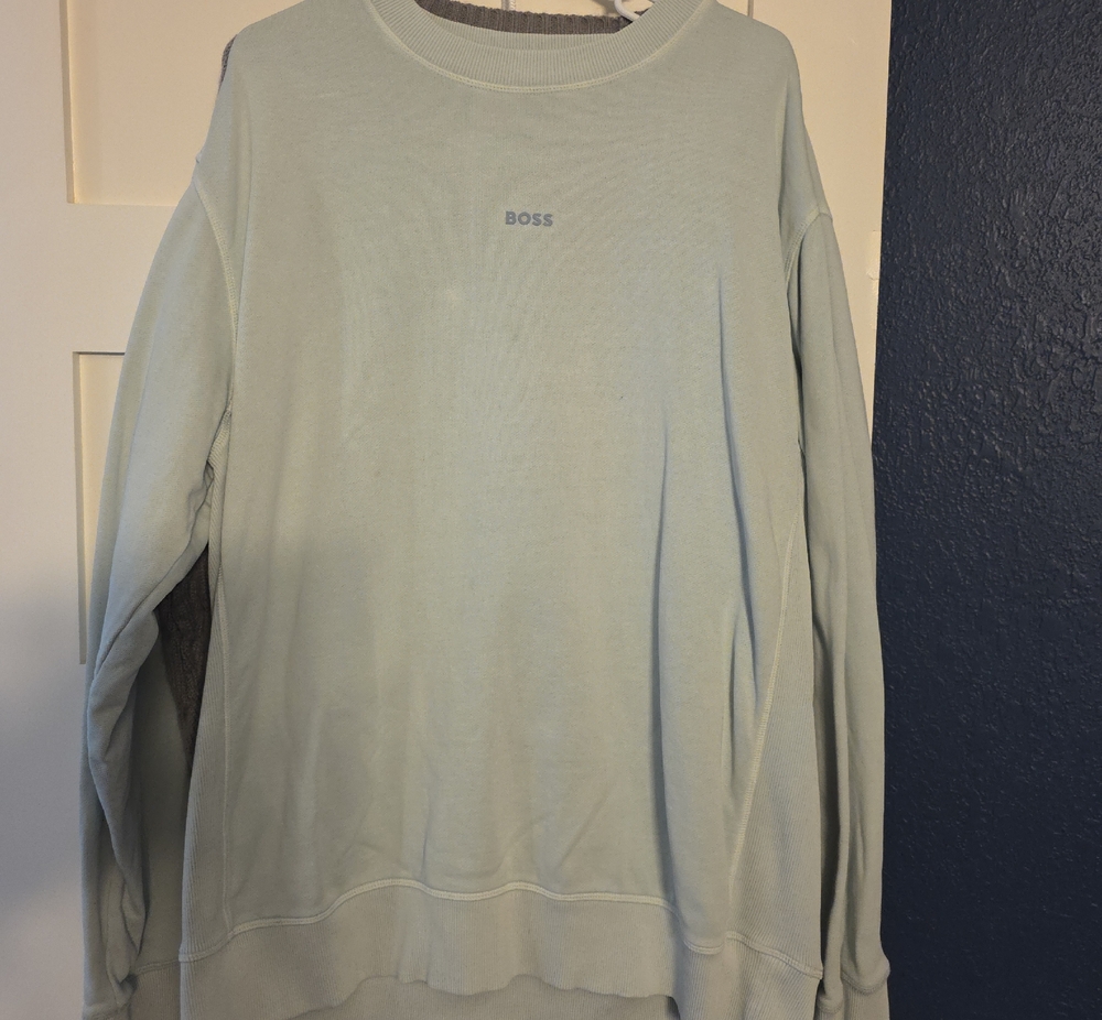 BOSS Crewneck Sweater in Light Mint